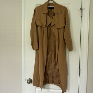 Banana Replublic Factory Soft Trench Coat Camel  Lightweight Size XXS #728703